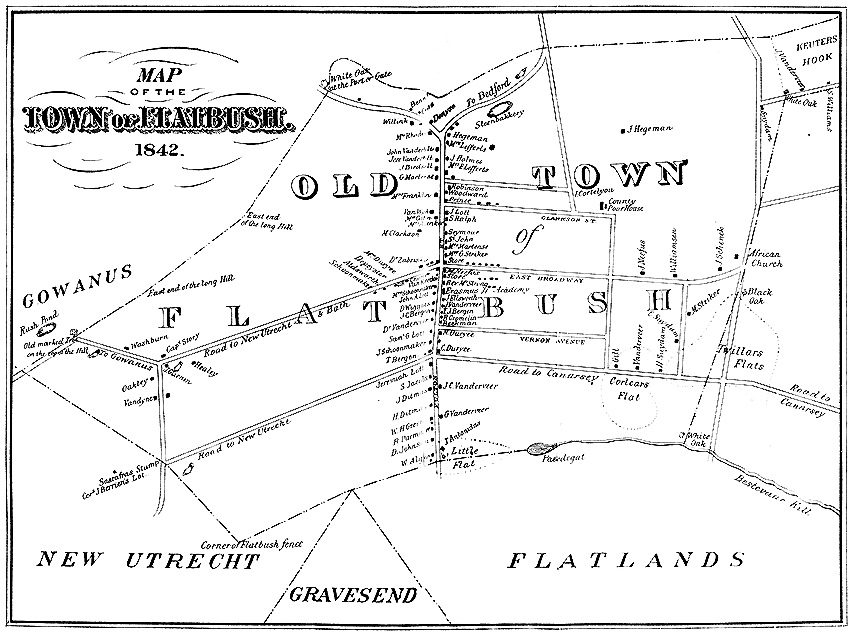 Map of Flatbush 1842