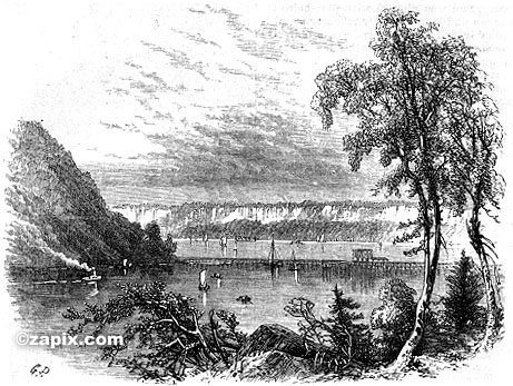 Mouth of Spuyt den Duyvel Creek - Palisades in the Distance